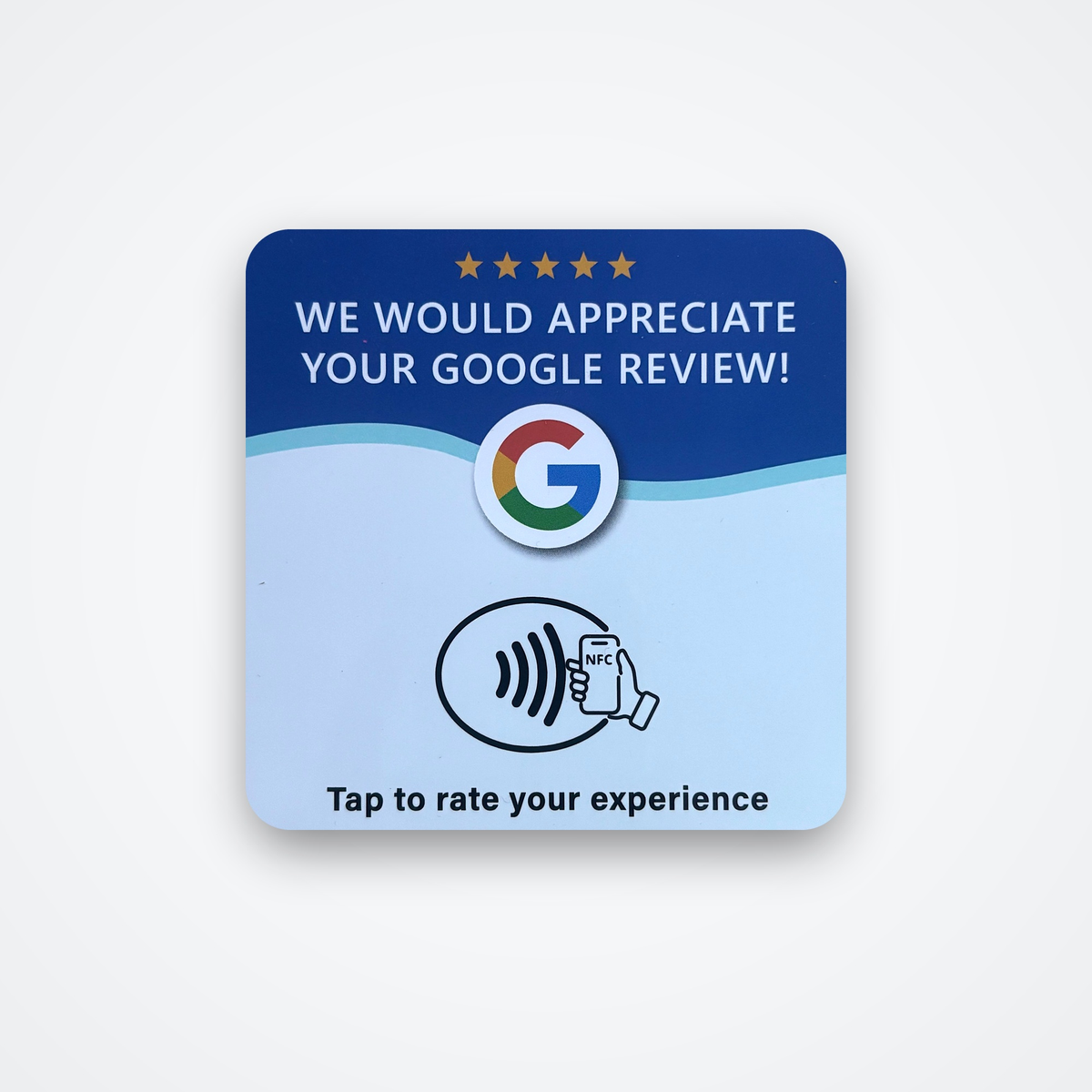 Google-arvostelukortti NFC yrityksille